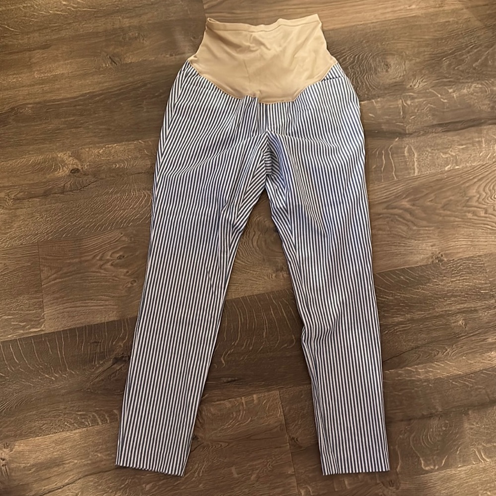 Old Navy Maternity Striped Pixie Pants, Size 4, NWOT